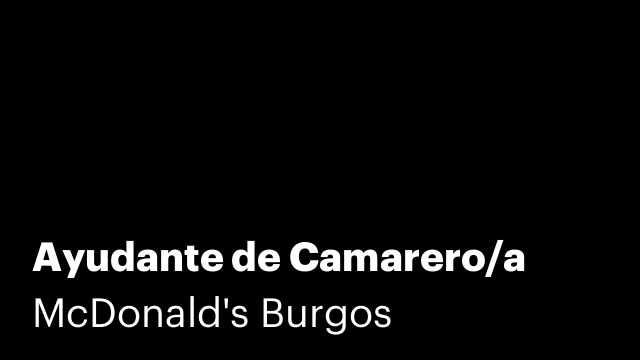 Ayudante de Camarero/a