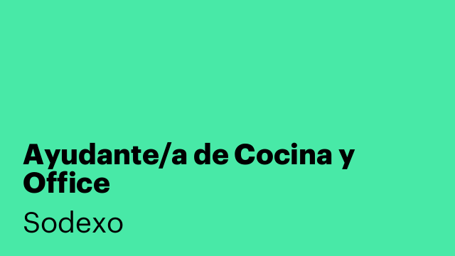 Ayudante/a de Cocina y Office