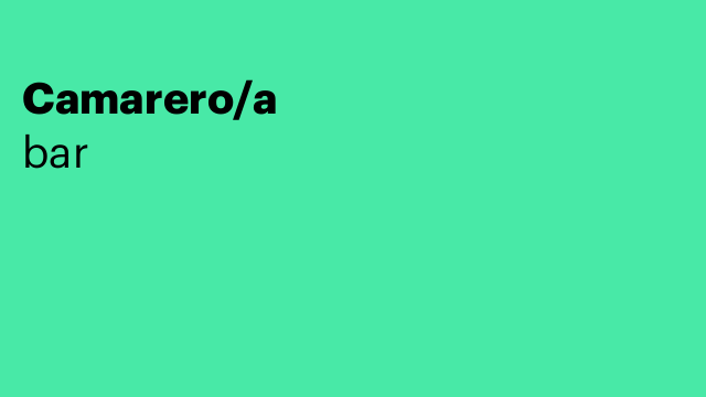 Camarero/a