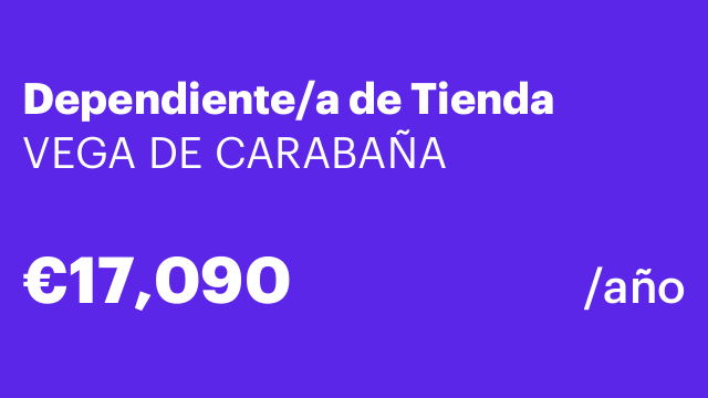 Dependiente/a de Tienda