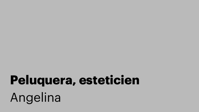 Peluquera, esteticien