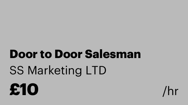 Door to Door Salesman