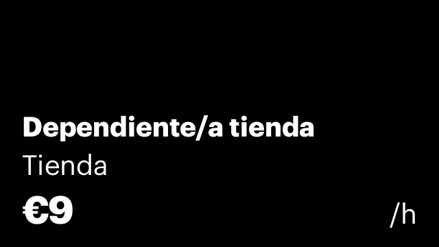 Dependiente/a tienda
