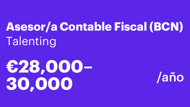 Asesor/a Contable Fiscal (BCN)