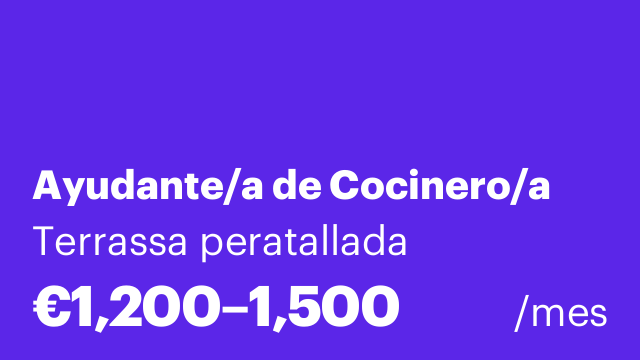Ayudante/a de Cocinero/a