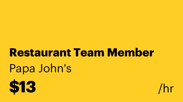 Restaurant Team Member