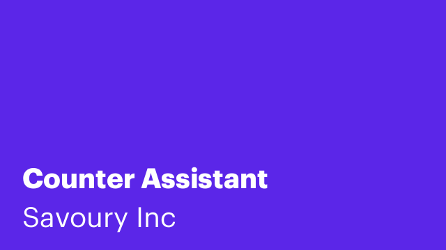 Counter Assistant