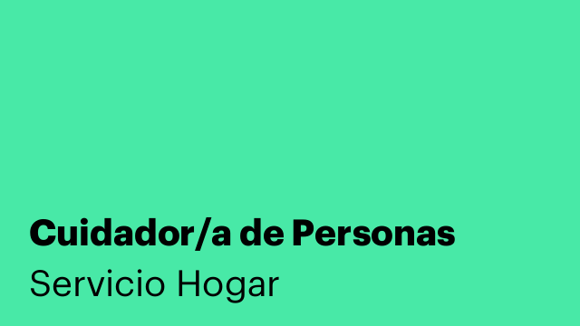 Cuidador/a de Personas