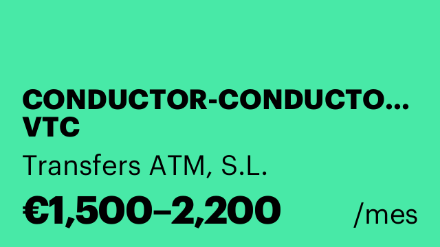 CONDUCTOR-CONDUCTORA VTC