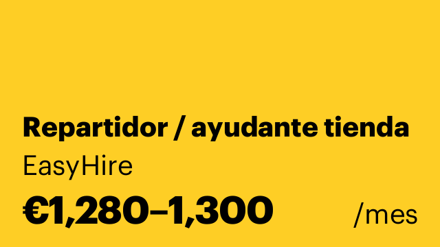 Repartidor / ayudante tienda