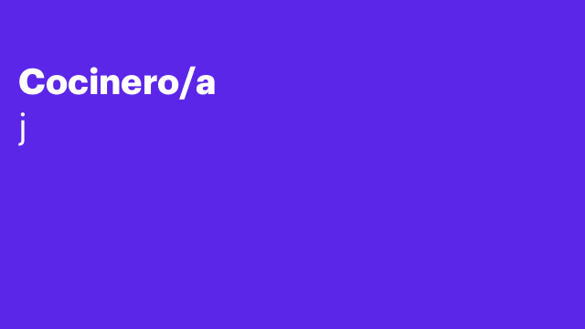 Cocinero/a