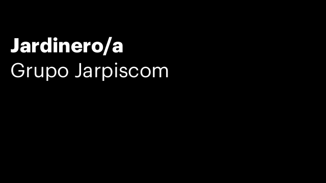 Jardinero/a