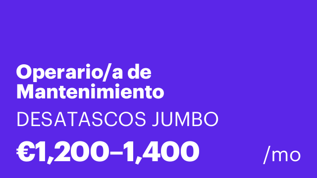 Operario/a de Mantenimiento