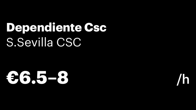 Dependiente Csc