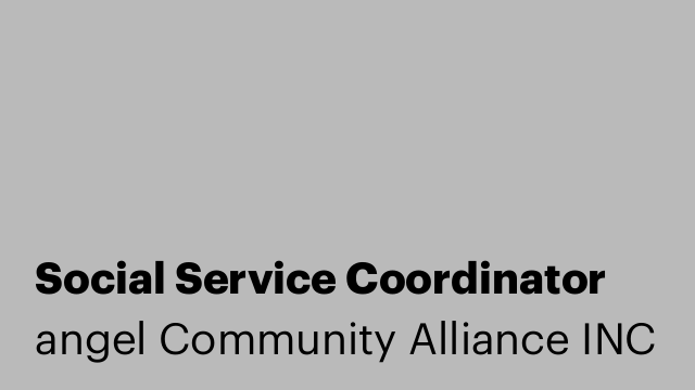 Social Service Coordinator