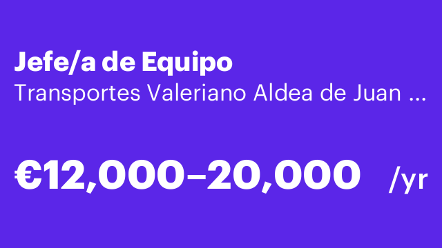 Jefe/a de Equipo