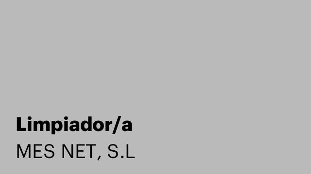 Limpiador/a