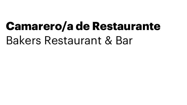 Camarero/a de Restaurante