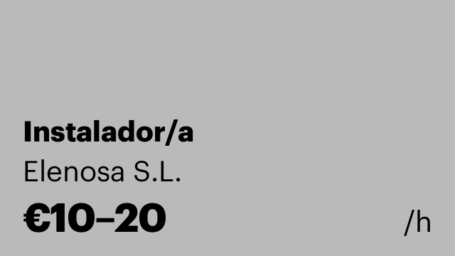 Instalador/a