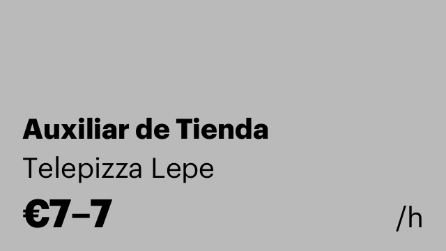 Auxiliar de Tienda