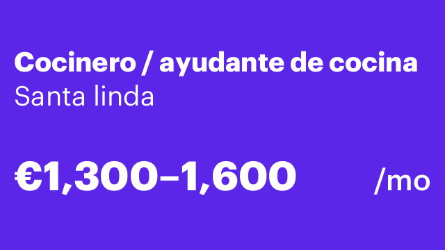 Cocinero / ayudante de cocina
