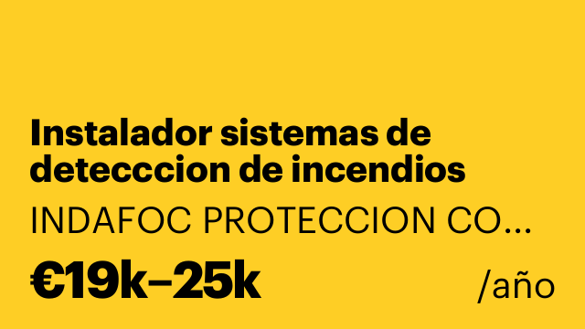 Instalador sistemas de detecccion de incendios