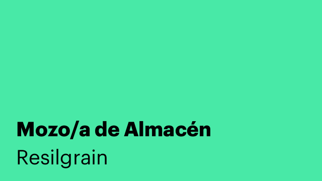Mozo/a de Almacén