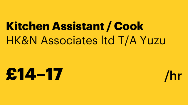 Kitchen Assistant / Cook