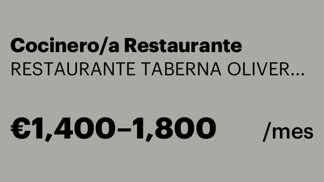 Cocinero/a Restaurante