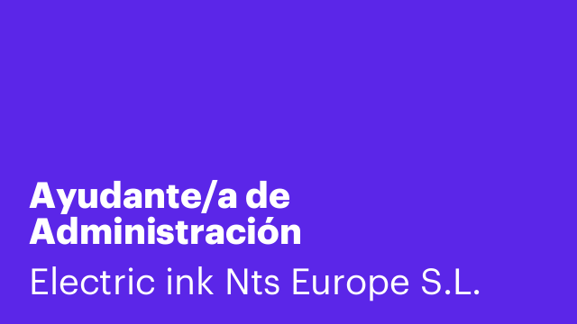 Ayudante/a de Administración