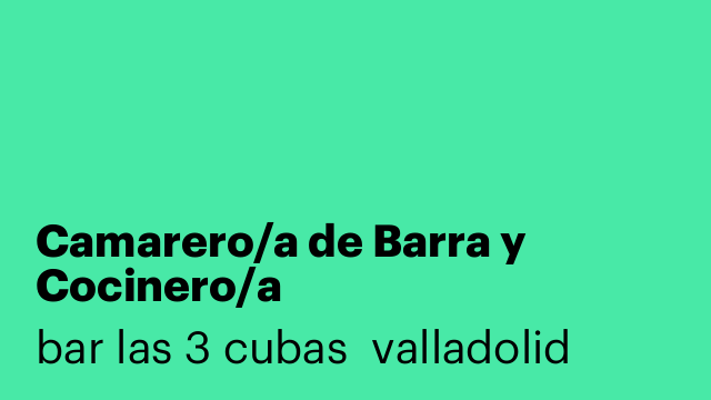 Camarero/a de Barra y Cocinero/a