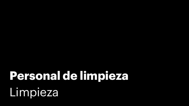 Personal de limpieza