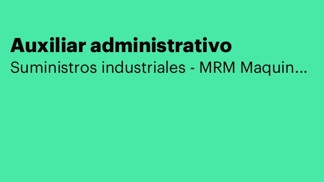 Auxiliar administrativo