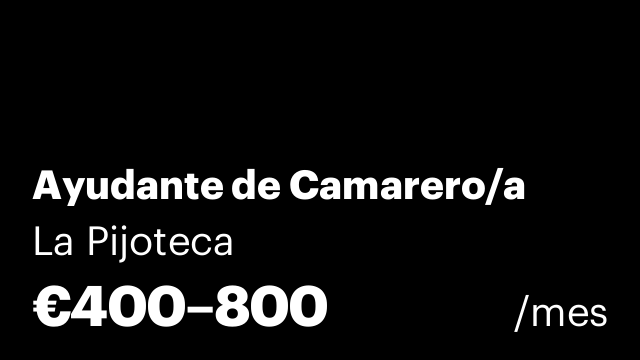 Ayudante de Camarero/a