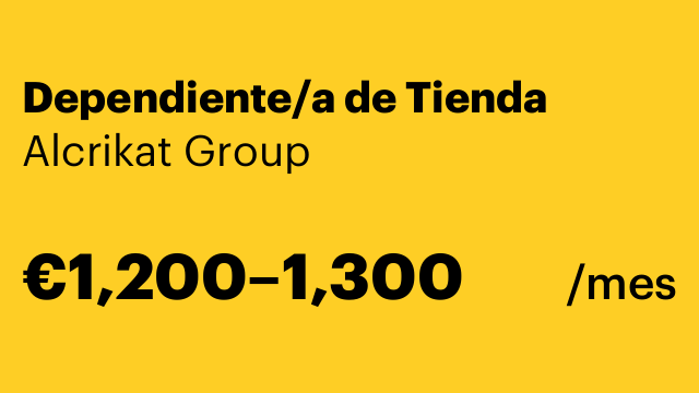 Dependiente/a de Tienda