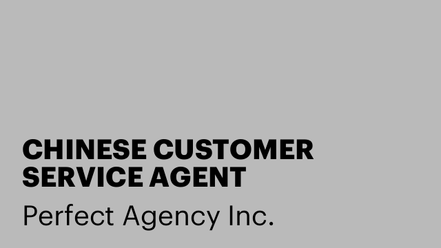CHINESE CUSTOMER SERVICE AGENT