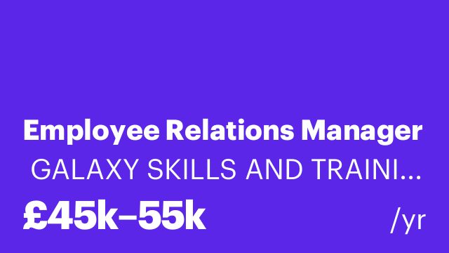 Employee Relations Manager