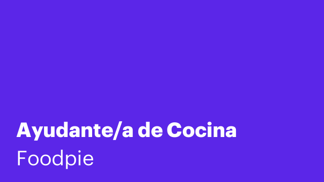 Ayudante/a de Cocina