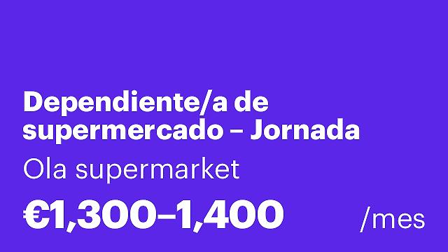 Dependiente/a de supermercado – Jornada completa