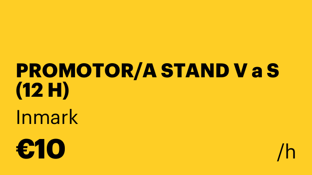 PROMOTOR/A STAND V a S (12 H)