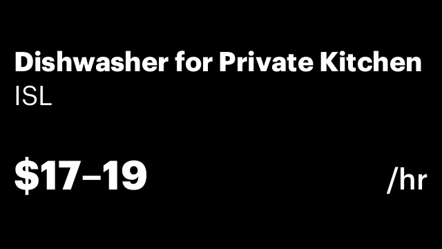 Dishwasher for Private Kitchen