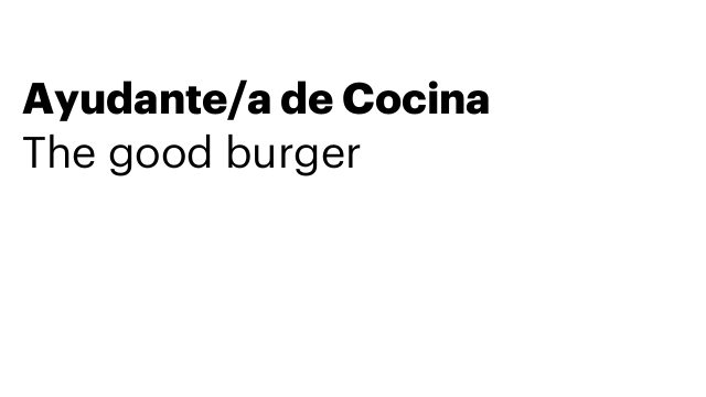 Ayudante/a de Cocina