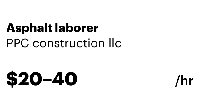 Asphalt laborer