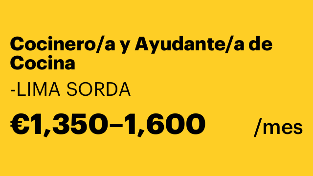 Cocinero/a y Ayudante/a de Cocina