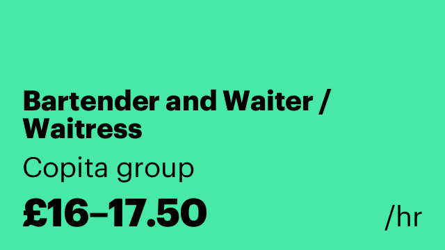 Bartender and Waiter / Waitress
