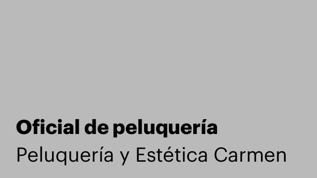 Oficial de peluquería