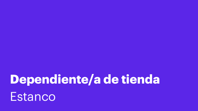 Dependiente/a de tienda
