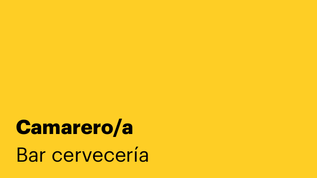 Camarero/a