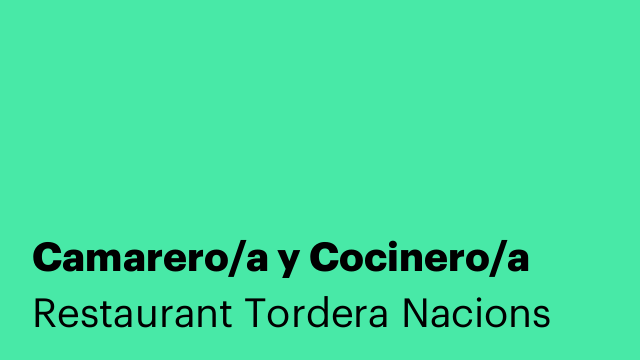 Camarero/a y Cocinero/a