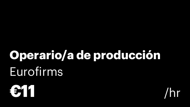 Operario/a de producción